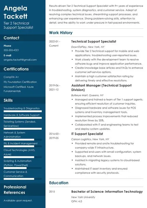 references on a resume